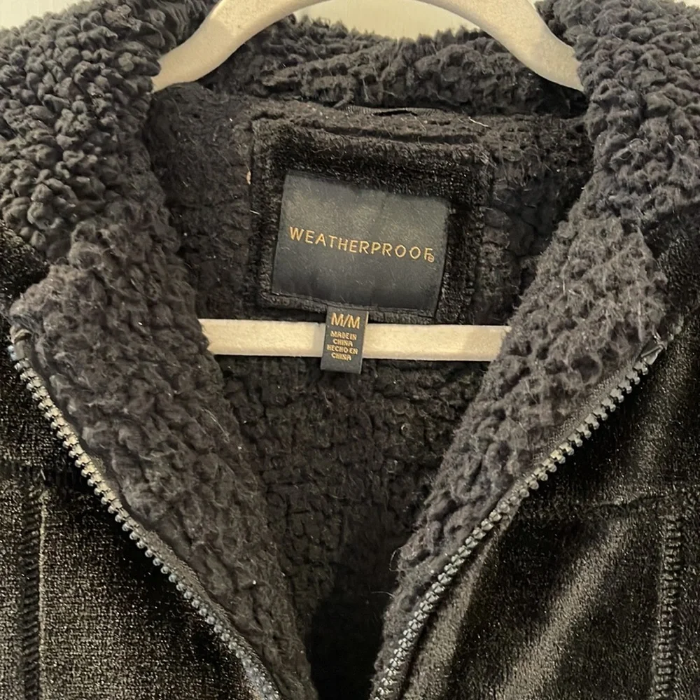 Women's Weatherproof Fleece Furry Zip Up Outerwear Jacket Size Medium - Picture 2 of 6